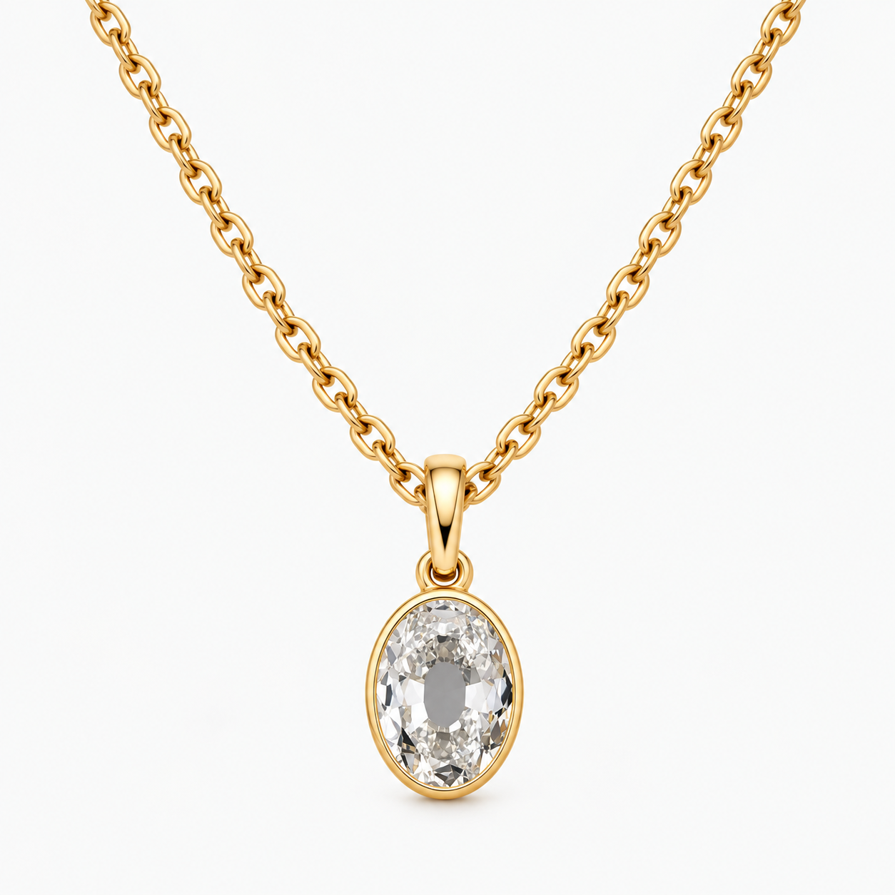 Lab Grown Diamond Alphabet O Cut Initial Pendant Necklace IGI Certified in 14K Yellow Gold